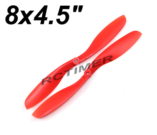 8045-Red - 1 Pair Red 8x4.5" EPP8045 Standard & Counter Rotating Propellers